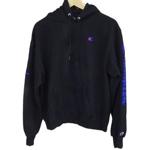 Champion Men’s Black Hoodie Size Medium, Excellent Condition
